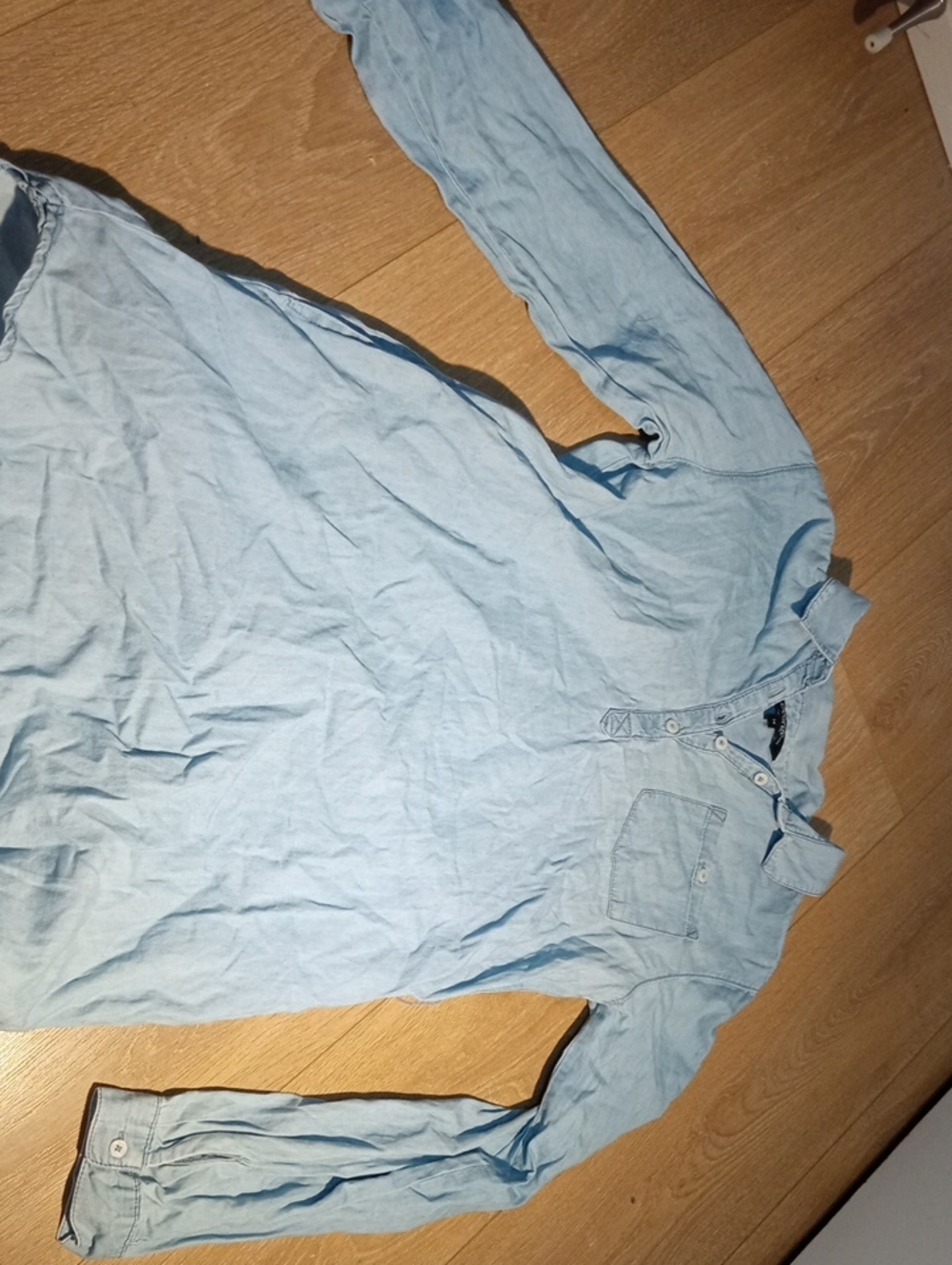 George Light Blue Long-Sleeve Button-Front Shirt